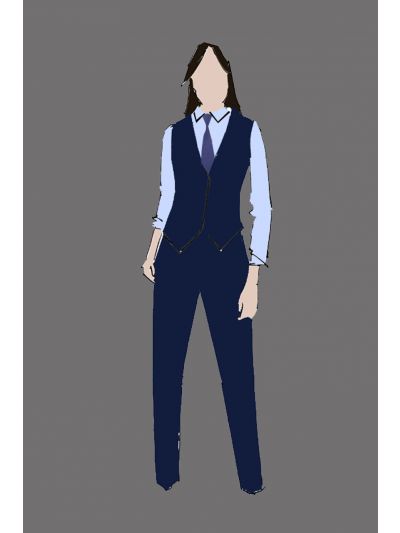 Uniform Vest Ladies Navy (NY Regency - AM Server)