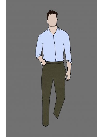 Uniform Shirt Male Light Blue (Guest Services)