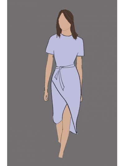 182094 - Uniform Dress Ladies Wrap Lavender (Front Office & Concierge)