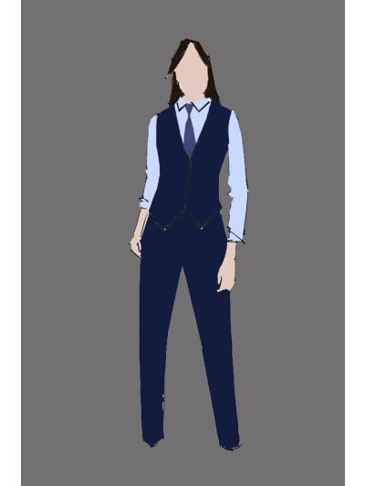 Uniform Vest Ladies Navy (NY Regency - AM Server)