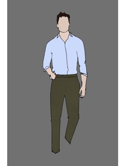 Uniform Shirt Male Blue  (Front Desk & Concierge)