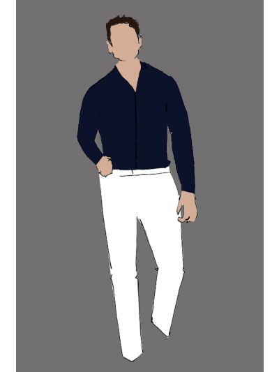 182193 - Uniform Pant Male Jeans White (Terrace Bar)
